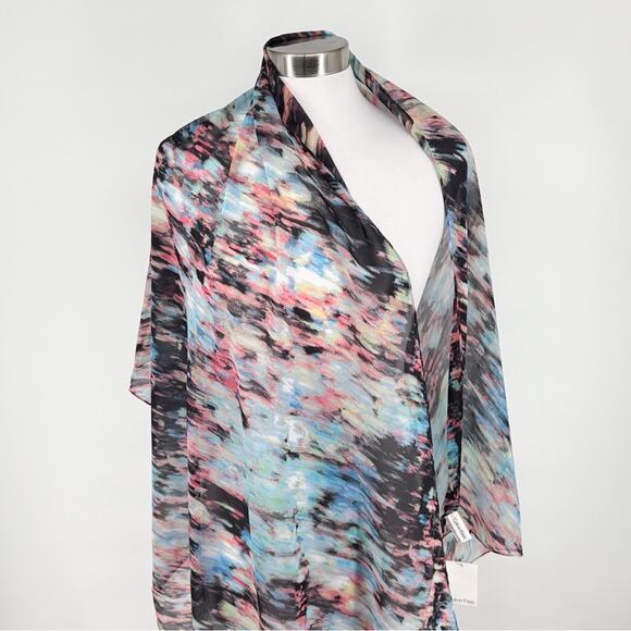Calvin Klein Women’s Lightweight Multicolor Abstract Print Scarf – New 27 x 70 - Picture 3 of 13